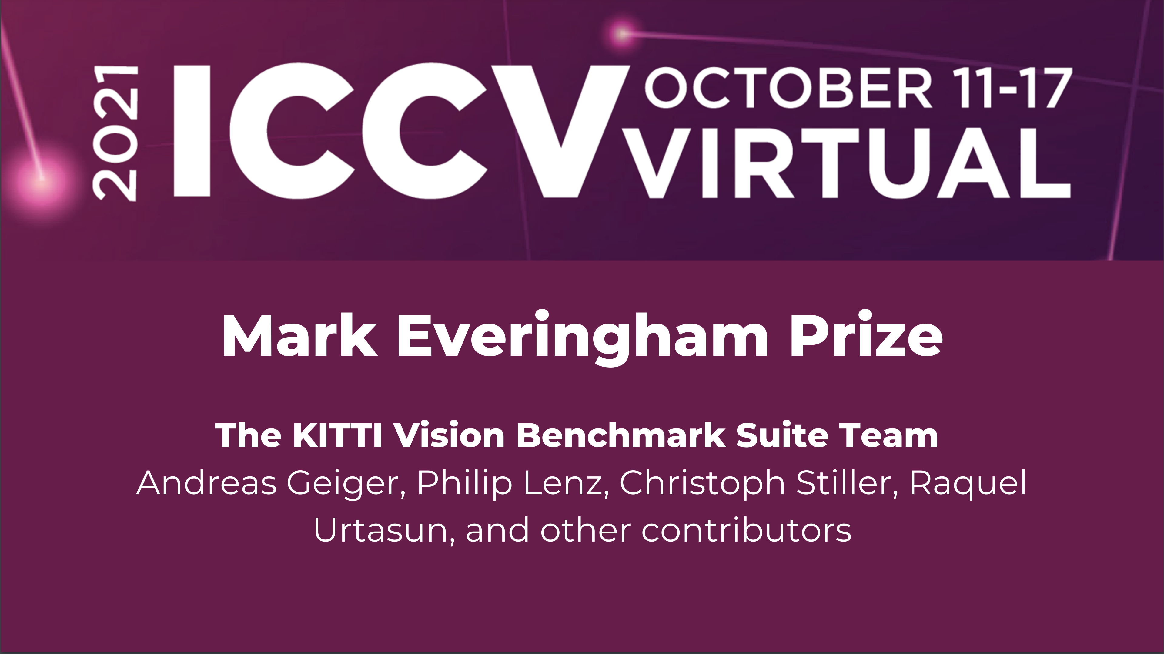 ICCV 2021 Everingham Prize Award