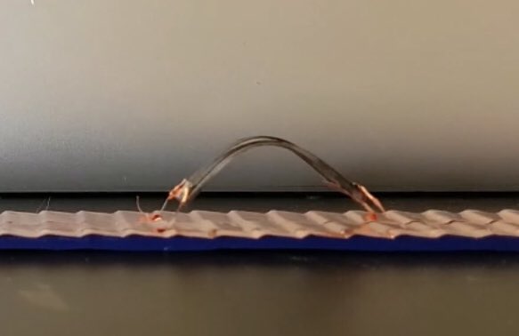 Shape programming of polymeric based electrothermal actuator (ETA) via artificially induced stress relaxation. Source: Prof. Hani Naguib